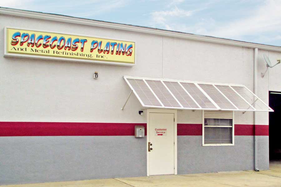 Spacecoast Metal Plating & Redfinishing main office and shop floor.