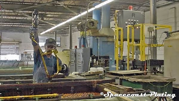 Expert plating by one of our team members at Spacecoast Metal Plating