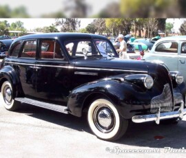 Metal restoration and triple chrome plating of bumpers, grille, headlight rings, badge and hood trim, body trim, wheel rings, "suicide" door hadles, hubcaps, running board trim, mirror and accessories on this 1939 Buick Special Series 40.