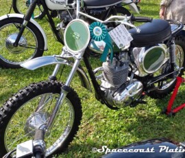 Spacecoast Plating performed metal restoration and chrome plating on major components, parts and trim on this award-winning classic BSA motocross motorcycle.