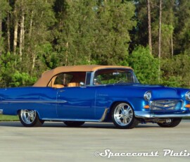 Restored and chrome plated the trim and accessories on this classic Chevy Convertible, by Spacecoast Plating and Metal Restoration, Inc.