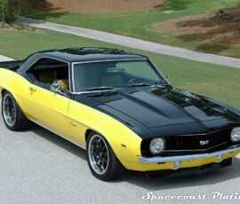 Spacecoast Plating performed metal restoration and chrome plating on the bumpers, grille, and body and cabin trim on this 1969 Chevrolet Camaro SS.
