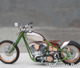 Spacecoast Plating in Melbourne FL performed extensive copper plating and chrome plating on this one-of-a-kind motorcycle.
