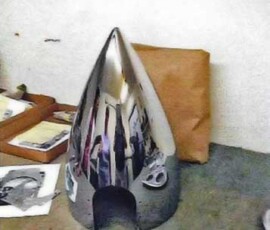 Custom chrome plated propeller spinner prior to being fitted on a Piper PA28R-200 Arrow II, by Spacecoast Plating and Metal Refinishing, Inc.