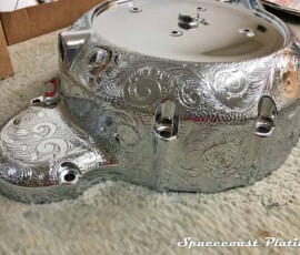 Interior of Motorcycle Engine crank Case Cover