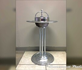 Art Deco style Pullman train car ashtray restored and chrome plated by Spacecoast Plating