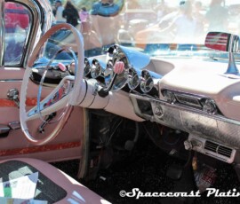 Another view of a 1959 El Camino interior. Dashboard and trim metal restoration and chrome plating by Spacecoast plating in Melbourne FL.