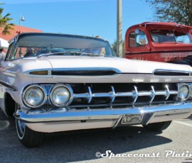 1959 Chevrolet El Camino: bumper, turn signasl and headlight surrounds, and exterior trim metal restoration and chrome plating - spacecoast-plating.com