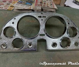 Restored and chrome plated classic Corvette dashboard, by spacecoast-plating.com